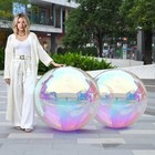 Yescom 2PCS 40" Big Shiny Inflatable Mirror Ball Giant PVC Hanging Iridescent — photo 6