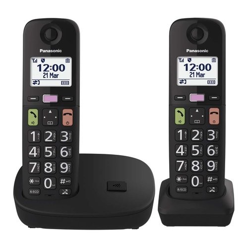 Panasonic Cordless Duo Black KX TGU112EXB