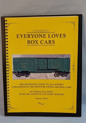 ''EVERYONE LOVES BOXCARS'' SPIRAL REFERENCE GUIDE VOL 3 BY T. KLAASSEN........TK
