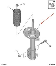 PEUGEOT 2008 Front Left Shock Absorber 9836654980 NEW GENUINE