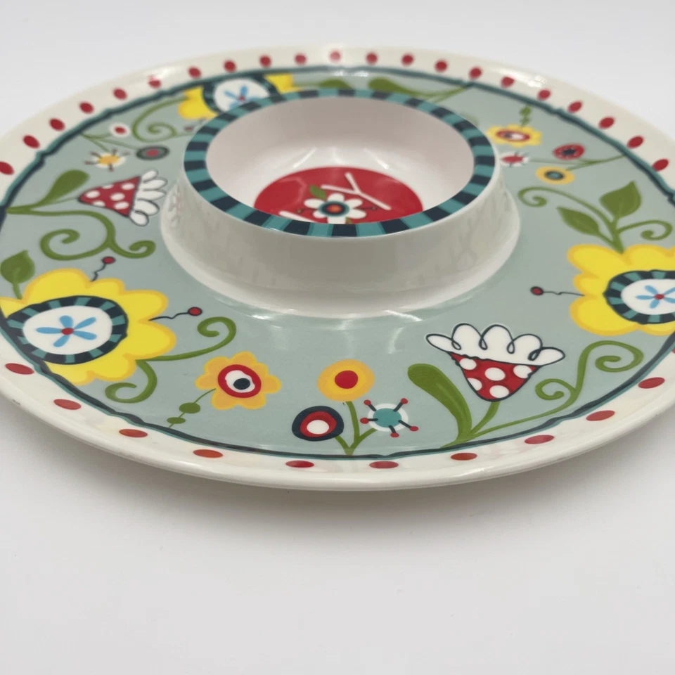 Plato de melamina Glory Haus para astillas y inmersión 14” diseño Alford Joy floral Foto 4 de 4