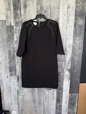 DONNA MORGAN BLACK BEADED SHIFT DRESS-SIZE 16 DRESS UP STYLE-PERFECT CONDITION!