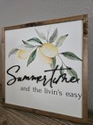 "Summertime and the Livin's Easy" Wood Sign with Sublime Lyrics 10x10 — photo 3