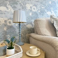 Blau Izumi Kranich Tapete Belgravia 742 Waschbar, Tiermotiv, Papier