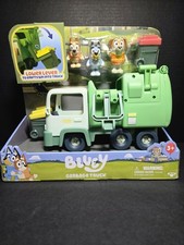 Bluey  Friends Garbage Truck Playset With Bluey, Bingo, Bin Man Figures