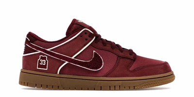 Nike Dunk Low Men s Burgundy Suede Low Top Lace-Up Sneaker Gum Rubber Sole