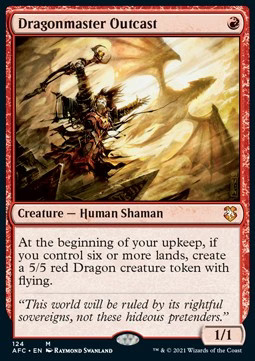 Magic/MTG Dragonmaster Outcast AFC-124 Mythic Englisch Excellent