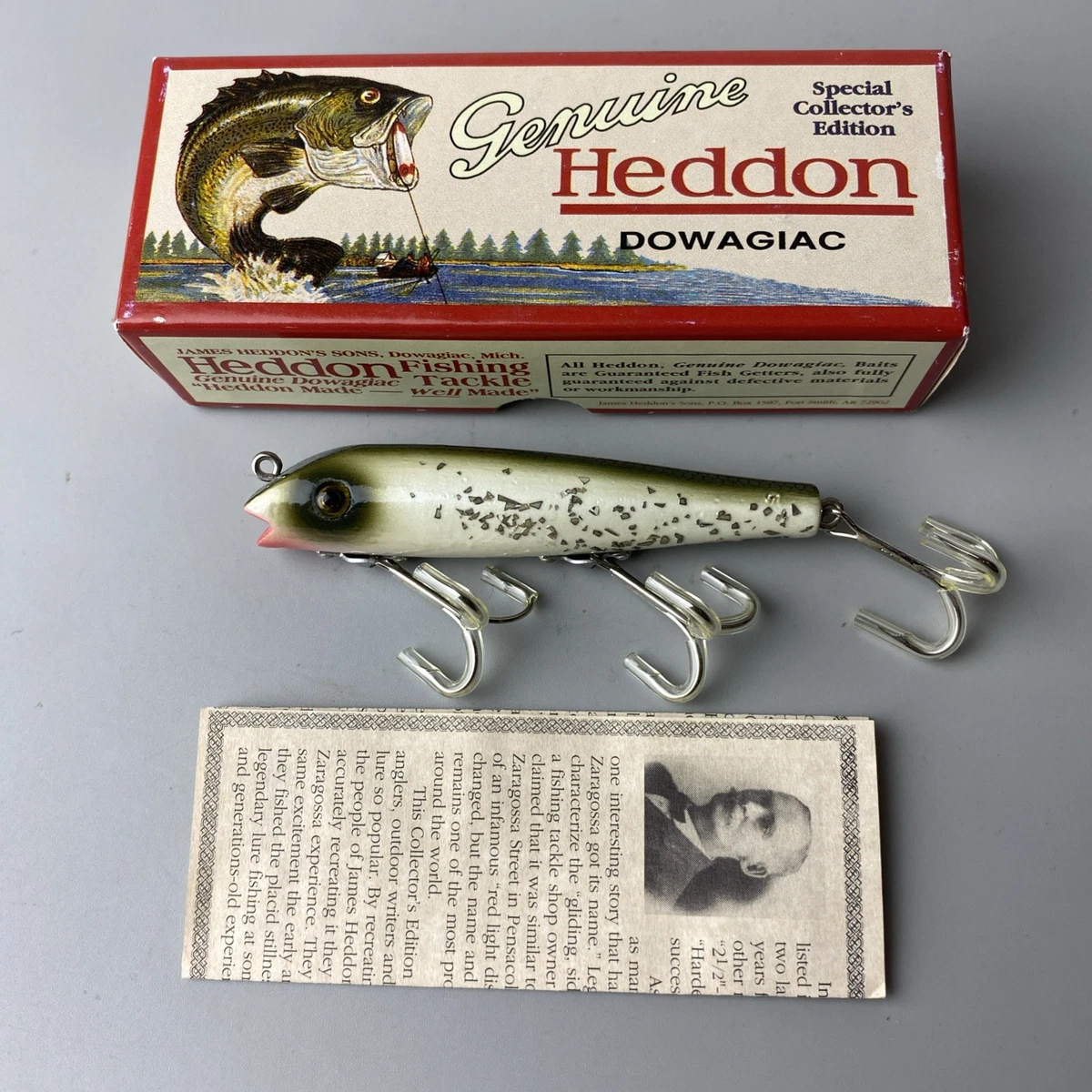 Heddon Wooden Vintage Fishing Lures Box Insert Included for sale