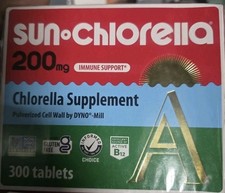 Sun Chlorella 200 mg by Sun Chlorella 300 Tablets Best By 10/27  Free Shipping