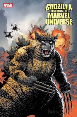 Godzilla Destroys The Marvel Universe #4 Dave Wachter Marvelzed Wolverine Zilla