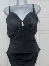 Maidenform Women's Shapewear Extra Firm Bodysuit,Underwire Bra Large 12-14