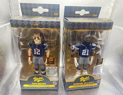 Funko Gold NFL Chase Vinyl Figures 2-Pack Tom Brady & Ezekiel Elliott