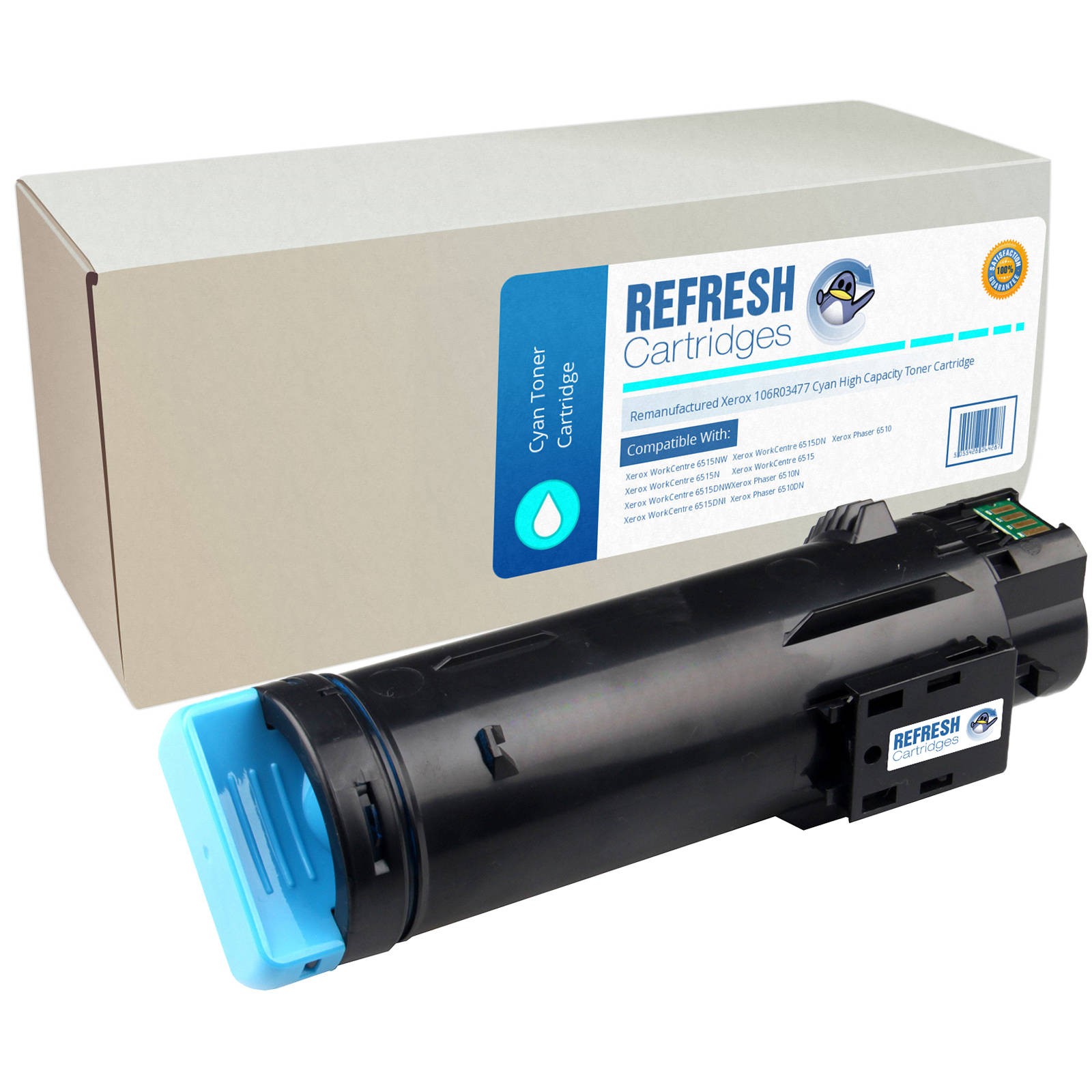 Refresh Cartridges Cyan 106R03477 Toner Compatible With Xerox Printers