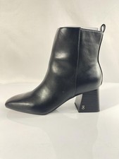 Sam & Libby Boots Womens Size 9 Black Yuliana Ankle Block Heel Zip Booties Shoes