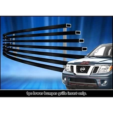 For Nissan Frontier 05-21 APG 1-Pc Black 8x6 mm Horizontal Billet Bumper Grille