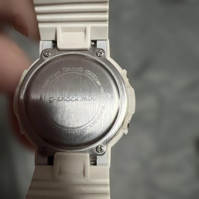 G-SHOCK Mini White Pink Watch GMN-500 Analog Digital Display | eBay