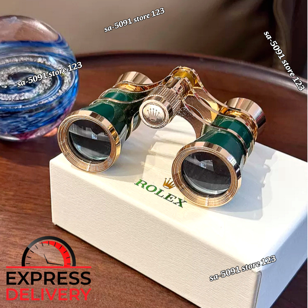 Rolex Green Lacquer Opera Binoculars Gold AD VIP Gift Rare