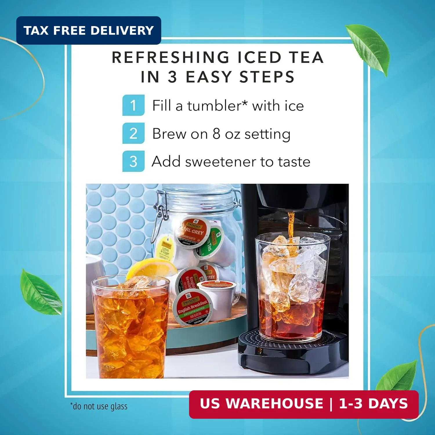 Twinings Decaffeinated English Breakfast Black Tea K-Cup Pods for Keurig 24Count