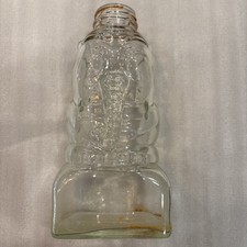 SNOW CREST CLEAR GLASS ELEPHANT BOTTLE BANK-CASTLE PRODUCTS NEWARK, NJ