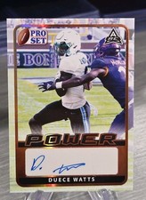 Duece Watts 2021 Pro Set Power Autograph Rookie Tulane Green Wave
