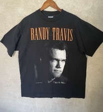VTG 1994 Randy Travis T-shirt This Is Me Black Cotton Made in USA Country Sz XL