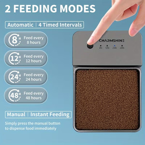 Auto Adjustable Fish Food Dispenser Intelligent 8/12/24/48-hr Feeding Schedule