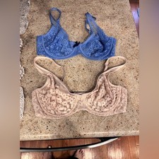Victoria's Secret Lace Underwire Bras - Body By Victoria Unlined Blue and Tan