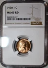 NGC MS-65 RD 1930-P Lincoln Cent, Cartwheeling, Full-Red Gem.