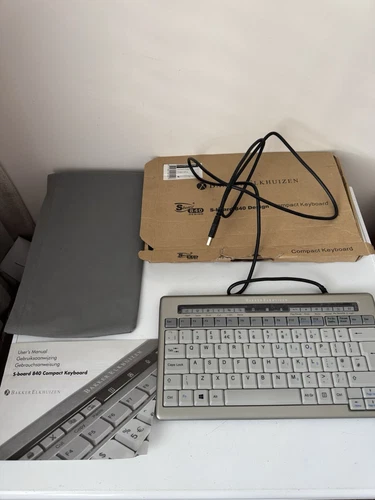 Bakker Elkhuizen S-board 840 Compact Keyboard Untested With Manual, Box & Sleeve
