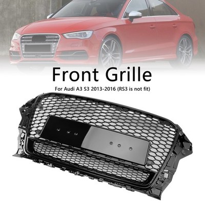 RS3 Style Front Henycomb Bumper Grill Grille Für Audi A3 S3 2013-2016 W/Quattro