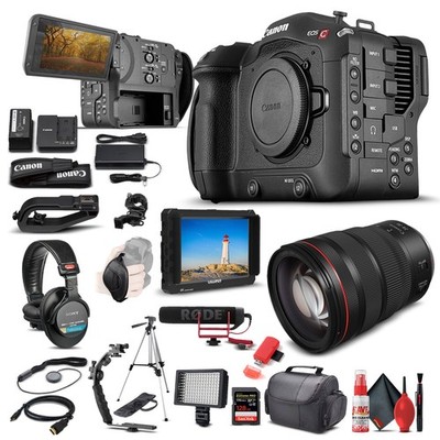 Canon EOS C70 Cinema Camera (RF Lens Mount) (4507C002) + Canon RF 24-70mm Lens +