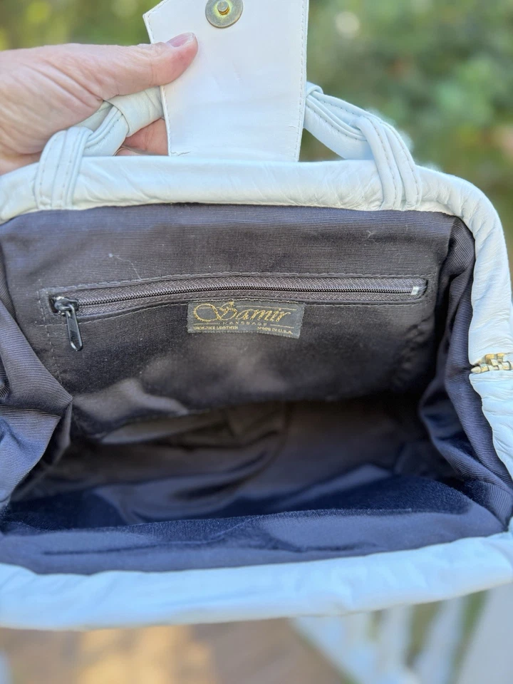 Vintage SAMIR Genuine Leather Patchwork Handbag - Bold 80s/90s- NWT Condition - Image 4 of 4