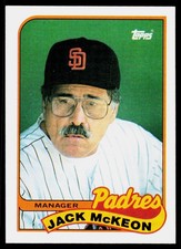 Jack McKeon, 1989 Topps, #624, San Diego Padres,