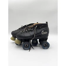 Roller Derby Cobra Skates Black Power Formula Wheels Size 8 Retro Adult