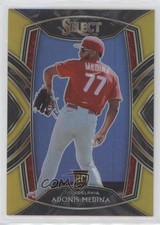 2021 Panini Select Diamond Level Gold Prizm 5/10 Adonis Medina #216 c2a