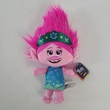 Trolls World Tour Movie Poppy Blue Dress Plush Doll 8" Plush New w/ Tag