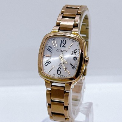 CITIZEN xC H058-T018611 Pink Gold Square Eco-Drive Radio Women's Watch