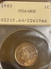 1903 Indian Head Cent Old PCGS “RATTLER “ MS 64 Rb Old Green Holder 1st Gen