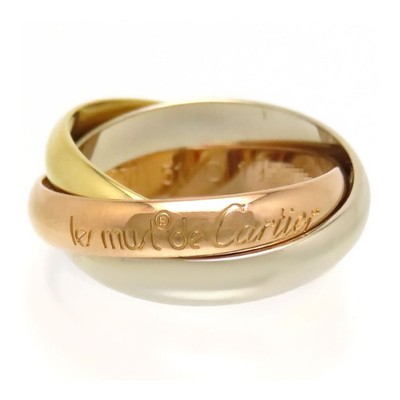 Cartier Trinity Ring #51 750 (K18WGK18YGK18PG) Damen [Top Zustand]