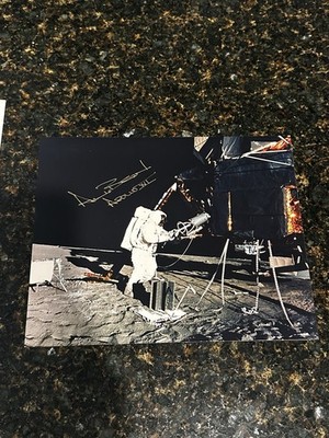 Alan Bean Signed Apollo 12 Moon NASA 8x10 Photo COA Zarelli Letter