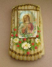Alter Wachsstock &ndash; Wachsst&ouml;ckerl &ndash; Wachsbild - Klosterarbeit - (AN392)