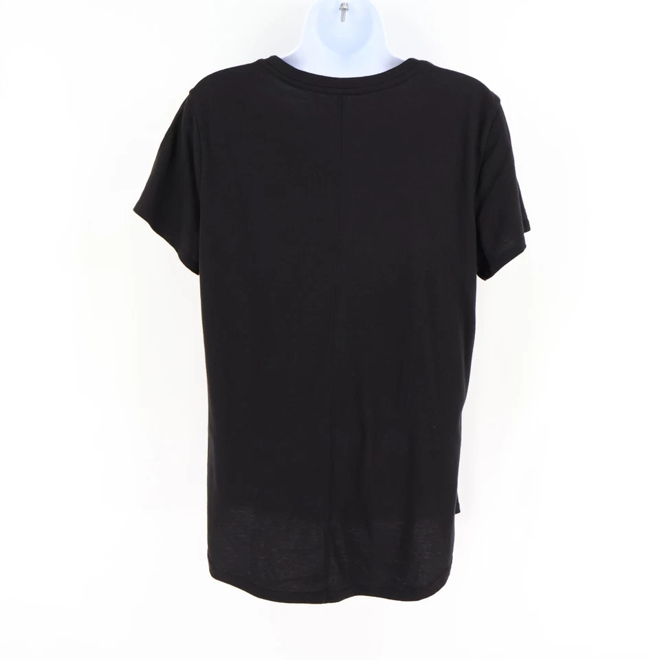 Camiseta Tek Gear Activewear para mujer talla L negra mezcla geométrica de poliéster Foto 2 de 4