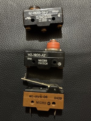(QTY:3) Honeywell Microswitches (WE-IRV41-D6, WZ-2RDS-A2, BZ-2RD55-T4-J)
