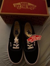 Vans Authentic Shoe Black/White   Unisex Classic Canvas VN000EE3BLK Sz 6