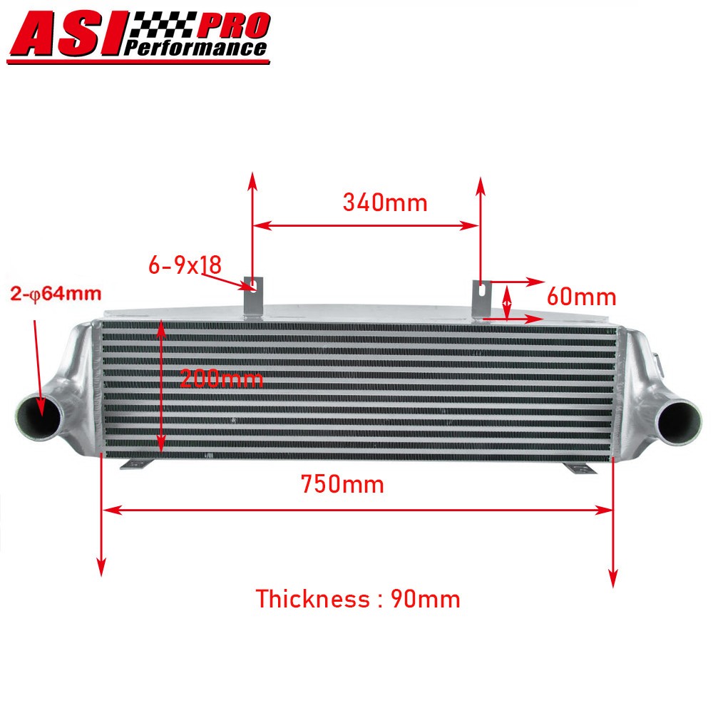 Intercooler Frontal Aluminium Focus ST 2.0L Turbo Refroidissement Maximal 2013-2018