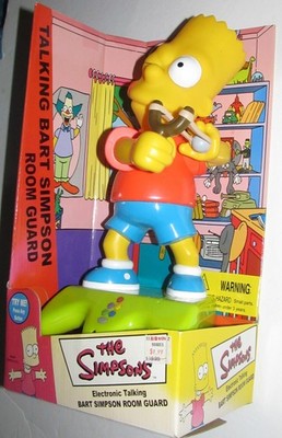 The Simpsons Electronic Talking Bart Simpson Room Guard Planet Toys 2001 NEW