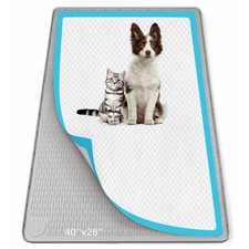 Pee Pad Holder for Dogs 40''x28'' Silicone Puppy Pee Pad Tray, Light Grey E...