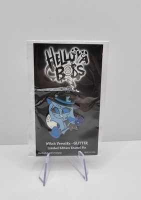 Helluva Boss Halloween Blue Witch Verosika Mayday Glitter Enamel Pin Vivziepop