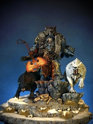 Warhammer 40k Space Wolves LOGAN GRIMNAR pro Painted Space Marines Gallery Mini
