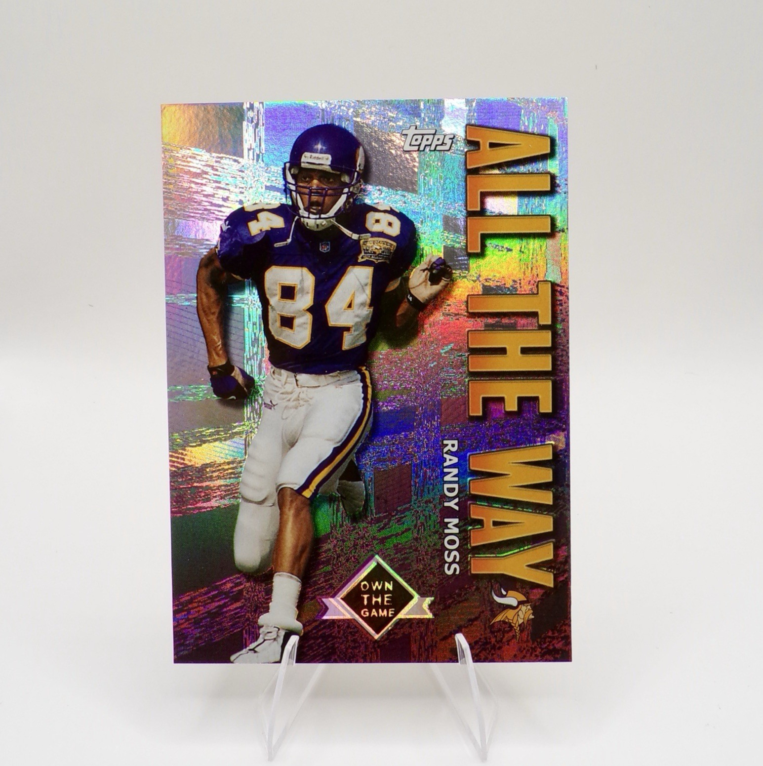 2001 Topps Chrome Own the Game Refractor All The Way Randy Moss #AW5